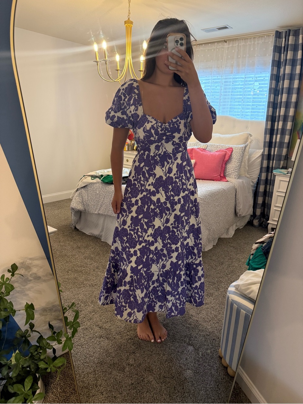 Free the Roses Purple and White Floral Maxi Dress